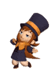 Protagonist of A Hat In Time doing their dance